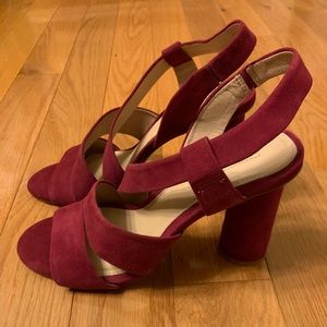 Antonio Melani Suede Burgundy Heels